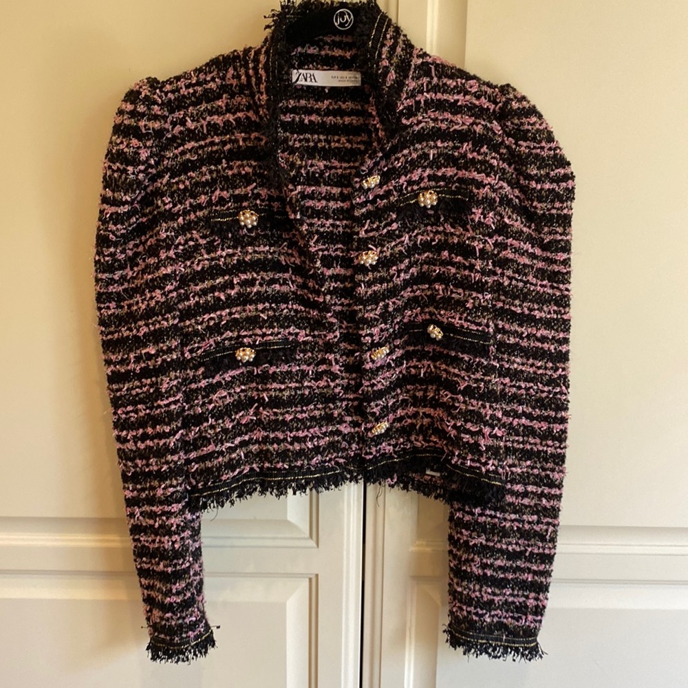 Zara fancy tweed blogger jacket